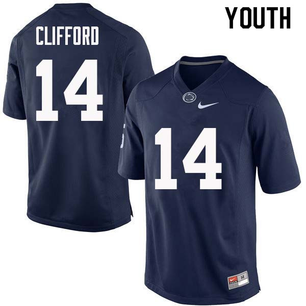 NCAA Nike Youth Penn State Nittany Lions Sean Clifford #14 College Football Authentic Navy Stitched Jersey CBV8798FG